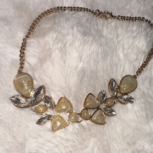 Elegant Gold and Cream Necklace